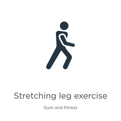 Stretching leg exercise icon vector. Trendy flat stretching leg exercise icon from gym and fitness collection isolated on white background. Vector illustration can be used for web and mobile graphic