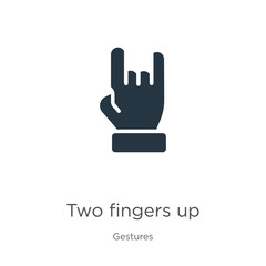Two fingers up icon vector. Trendy flat two fingers up icon from gestures collection isolated on white background. Vector illustration can be used for web and mobile graphic design, logo, eps10