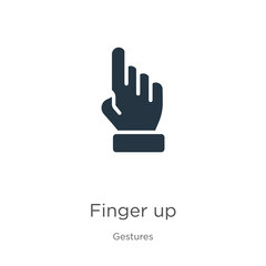 Finger up icon vector. Trendy flat finger up icon from gestures collection isolated on white background. Vector illustration can be used for web and mobile graphic design, logo, eps10