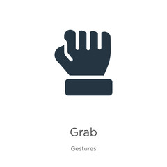Grab icon vector. Trendy flat grab icon from gestures collection isolated on white background. Vector illustration can be used for web and mobile graphic design, logo, eps10