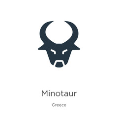 Minotaur icon vector. Trendy flat minotaur icon from greece collection isolated on white background. Vector illustration can be used for web and mobile graphic design, logo, eps10
