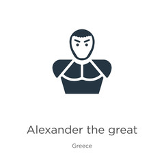 Alexander the great icon vector. Trendy flat alexander the great icon from greece collection isolated on white background. Vector illustration can be used for web and mobile graphic design, logo,