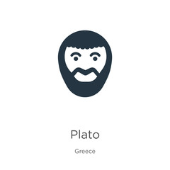 Plato icon vector. Trendy flat plato icon from greece collection isolated on white background. Vector illustration can be used for web and mobile graphic design, logo, eps10