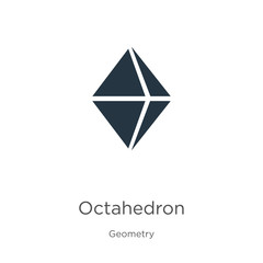 Octahedron icon vector. Trendy flat octahedron icon from geometry collection isolated on white background. Vector illustration can be used for web and mobile graphic design, logo, eps10