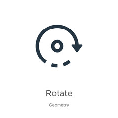 Obraz premium Rotate icon vector. Trendy flat rotate icon from geometry collection isolated on white background. Vector illustration can be used for web and mobile graphic design, logo, eps10