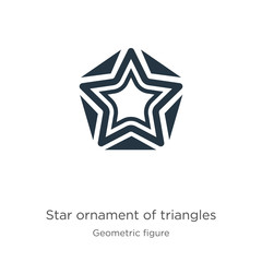 Star ornament of triangles icon vector. Trendy flat star ornament of triangles icon from geometry collection isolated on white background. Vector illustration can be used for web and mobile graphic