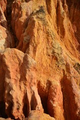 an area with eroded soil