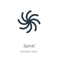 Spiral icon vector. Trendy flat spiral icon from geometric figure collection isolated on white background. Vector illustration can be used for web and mobile graphic design, logo, eps10