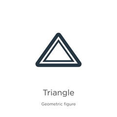 Triangle icon vector. Trendy flat triangle icon from geometric figure collection isolated on white background. Vector illustration can be used for web and mobile graphic design, logo, eps10
