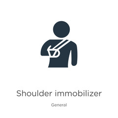 Shoulder immobilizer icon vector. Trendy flat shoulder immobilizer icon from general collection isolated on white background. Vector illustration can be used for web and mobile graphic design, logo,