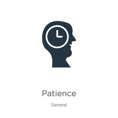 Patience icon vector. Trendy flat patience icon from general collection isolated on white background. Vector illustration can be used for web and mobile graphic design, logo, eps10
