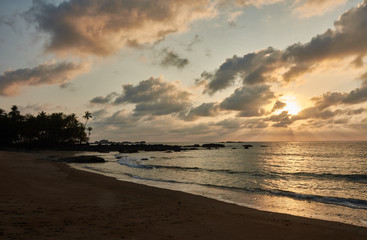 Sunset at San Pedrillo station in Corcovado National Park, Costa Rica