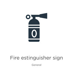 Fire estinguisher sign icon vector. Trendy flat fire estinguisher sign icon from general collection isolated on white background. Vector illustration can be used for web and mobile graphic design,