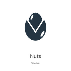 Nuts icon vector. Trendy flat nuts icon from general collection isolated on white background. Vector illustration can be used for web and mobile graphic design, logo, eps10