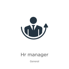 Hr manager icon vector. Trendy flat hr manager icon from general collection isolated on white background. Vector illustration can be used for web and mobile graphic design, logo, eps10