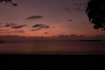Sunset at San Pedrillo station in Corcovado National Park, Costa Rica