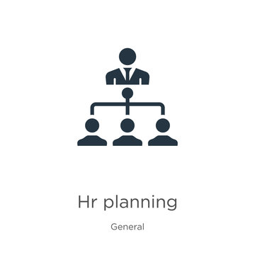 Hr planning icon vector. Trendy flat hr planning icon from general collection isolated on white background. Vector illustration can be used for web and mobile graphic design, logo, eps10