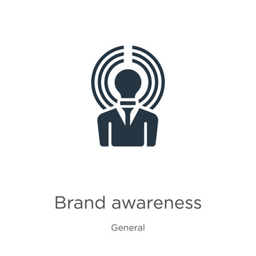 Brand awareness icon vector. Trendy flat brand awareness icon from general collection isolated on white background. Vector illustration can be used for web and mobile graphic design, logo, eps10