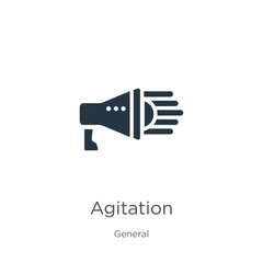 Agitation icon vector. Trendy flat agitation icon from general collection isolated on white background. Vector illustration can be used for web and mobile graphic design, logo, eps10