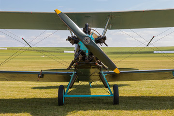 Classic biplane with radial engine