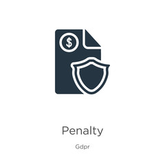 Obraz premium Penalty icon vector. Trendy flat penalty icon from gdpr collection isolated on white background. Vector illustration can be used for web and mobile graphic design, logo, eps10