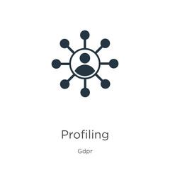 Profiling icon vector. Trendy flat profiling icon from gdpr collection isolated on white background. Vector illustration can be used for web and mobile graphic design, logo, eps10