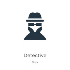 Detective icon vector. Trendy flat detective icon from gdpr collection isolated on white background. Vector illustration can be used for web and mobile graphic design, logo, eps10