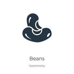 Beans icon vector. Trendy flat beans icon from gastronomy collection isolated on white background. Vector illustration can be used for web and mobile graphic design, logo, eps10