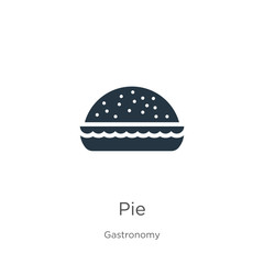 Pie icon vector. Trendy flat pie icon from gastronomy collection isolated on white background. Vector illustration can be used for web and mobile graphic design, logo, eps10