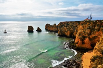 the coastal area of Lagos Portugal