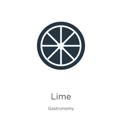 Lime icon vector. Trendy flat lime icon from gastronomy collection isolated on white background. Vector illustration can be used for web and mobile graphic design, logo, eps10