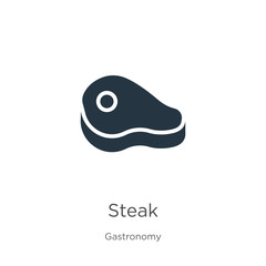 Steak icon vector. Trendy flat steak icon from gastronomy collection isolated on white background. Vector illustration can be used for web and mobile graphic design, logo, eps10