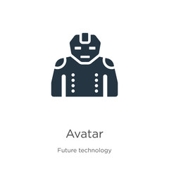 Avatar icon vector. Trendy flat avatar icon from future technology collection isolated on white background. Vector illustration can be used for web and mobile graphic design, logo, eps10