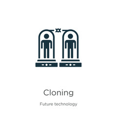 Cloning icon vector. Trendy flat cloning icon from future technology collection isolated on white background. Vector illustration can be used for web and mobile graphic design, logo, eps10