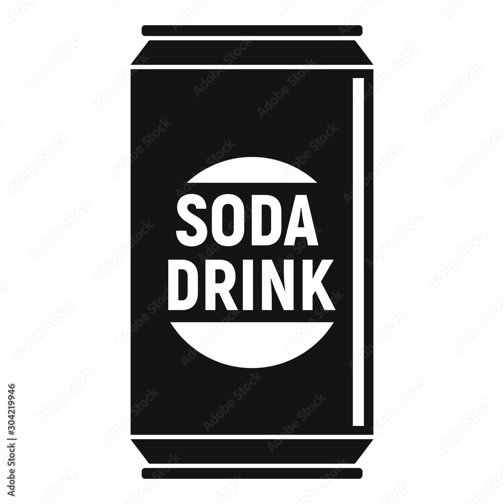 Poster Soda drink can icon. Simple illustration of soda drink can vector icon for web design isolated on white background