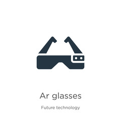 Ar glasses icon vector. Trendy flat ar glasses icon from future technology collection isolated on white background. Vector illustration can be used for web and mobile graphic design, logo, eps10