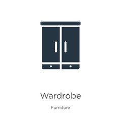 Wardrobe icon vector. Trendy flat wardrobe icon from furniture collection isolated on white background. Vector illustration can be used for web and mobile graphic design, logo, eps10