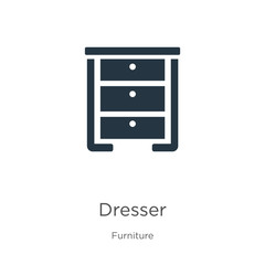 Dresser icon vector. Trendy flat dresser icon from furniture collection isolated on white background. Vector illustration can be used for web and mobile graphic design, logo, eps10