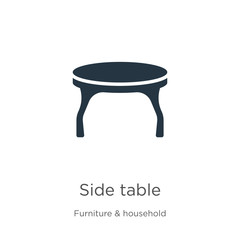 Side table icon vector. Trendy flat side table icon from furniture collection isolated on white background. Vector illustration can be used for web and mobile graphic design, logo, eps10
