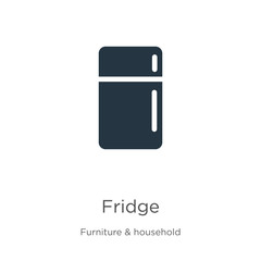 Fridge icon vector. Trendy flat fridge icon from furniture collection isolated on white background. Vector illustration can be used for web and mobile graphic design, logo, eps10