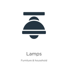 Lamps icon vector. Trendy flat lamps icon from furniture and household collection isolated on white background. Vector illustration can be used for web and mobile graphic design, logo, eps10