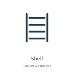 Shelf icon vector. Trendy flat shelf icon from furniture and household collection isolated on white background. Vector illustration can be used for web and mobile graphic design, logo, eps10