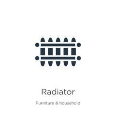 Radiator icon vector. Trendy flat radiator icon from furniture and household collection isolated on white background. Vector illustration can be used for web and mobile graphic design, logo, eps10