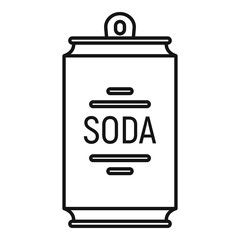 American soda icon. Outline american soda vector icon for web design isolated on white background