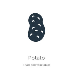 Potato icon vector. Trendy flat potato icon from fruits collection isolated on white background. Vector illustration can be used for web and mobile graphic design, logo, eps10