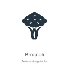 Broccoli icon vector. Trendy flat broccoli icon from fruits collection isolated on white background. Vector illustration can be used for web and mobile graphic design, logo, eps10