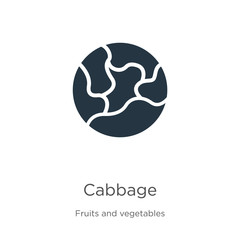 Cabbage icon vector. Trendy flat cabbage icon from fruits collection isolated on white background. Vector illustration can be used for web and mobile graphic design, logo, eps10