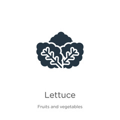 Lettuce icon vector. Trendy flat lettuce icon from fruits collection isolated on white background. Vector illustration can be used for web and mobile graphic design, logo, eps10