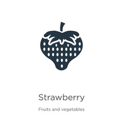 Strawberry icon vector. Trendy flat strawberry icon from fruits collection isolated on white background. Vector illustration can be used for web and mobile graphic design, logo, eps10