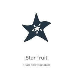 Star fruit icon vector. Trendy flat star fruit icon from fruits and vegetables collection isolated on white background. Vector illustration can be used for web and mobile graphic design, logo, eps10